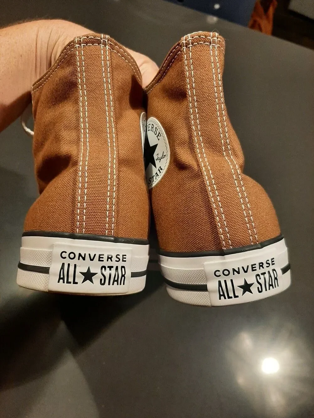 Converse Chuck Taylor All Star High Top Sneakers Brown Canvas Men's 10 Womens 12